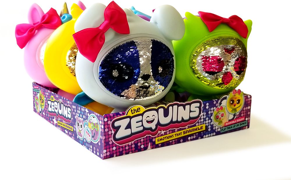 TM TOYS Zvířátko/Panenka ZEQUINS s flitry plast 15cm asst 6 druhů v boxu - obrázek 2