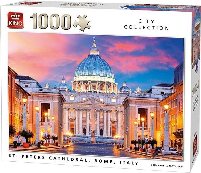 KING Puzzle Bazilika sv. Petra, Řím 1000 dílků - obrázek 1