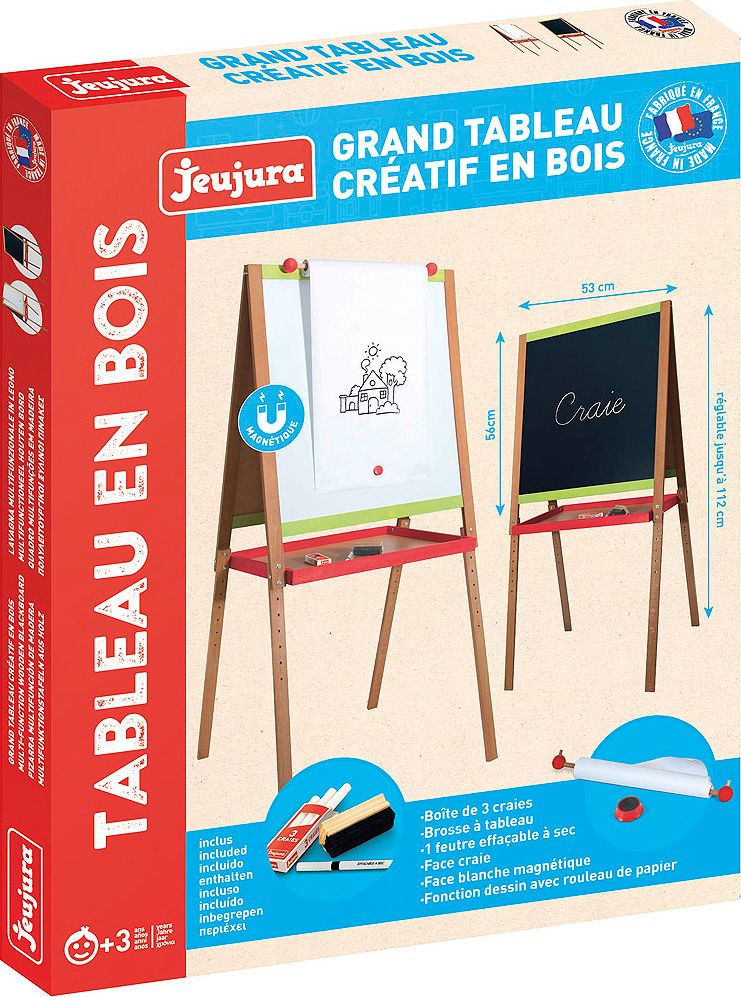 Jeujura Dřevěná multifunční tabule Drawing velká - obrázek 4