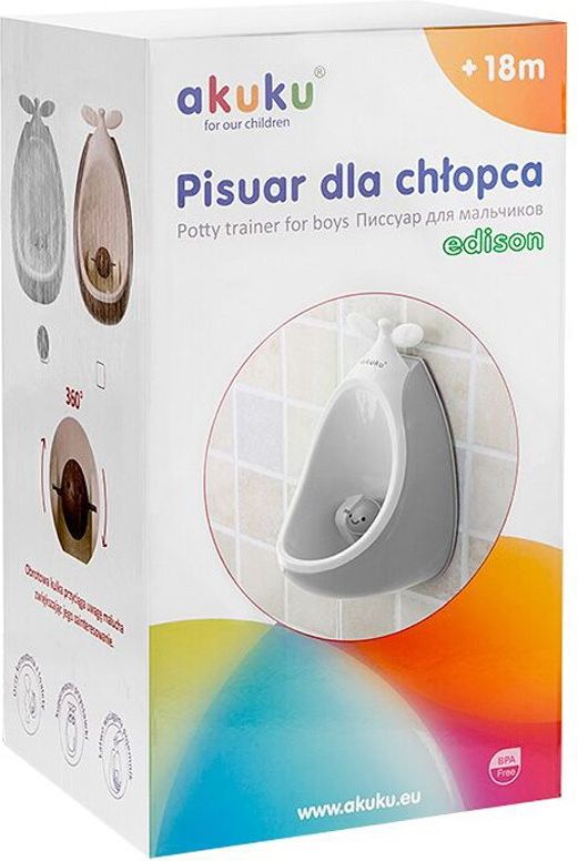Dětský pisoár Akuku šedý - obrázek 4