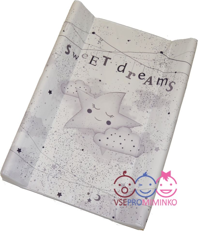 Přebalovací podložka, ALBERO MIO, sweet dreams, 70x47,5cm s pevným dnem - obrázek 1