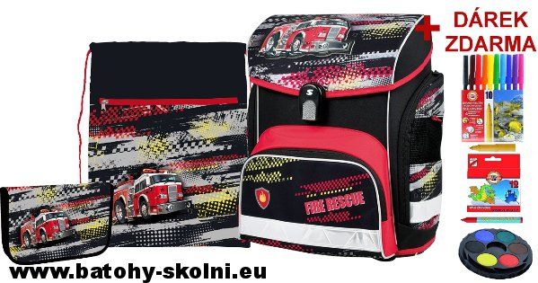 Školní aktovka 3 dílný set Stil Hasiči Fire Fighters - Doprava Zdarma - obrázek 1