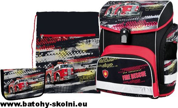 Školní aktovka 3 dílný set Stil Hasiči Fire Fighters - Doprava Zdarma - obrázek 2