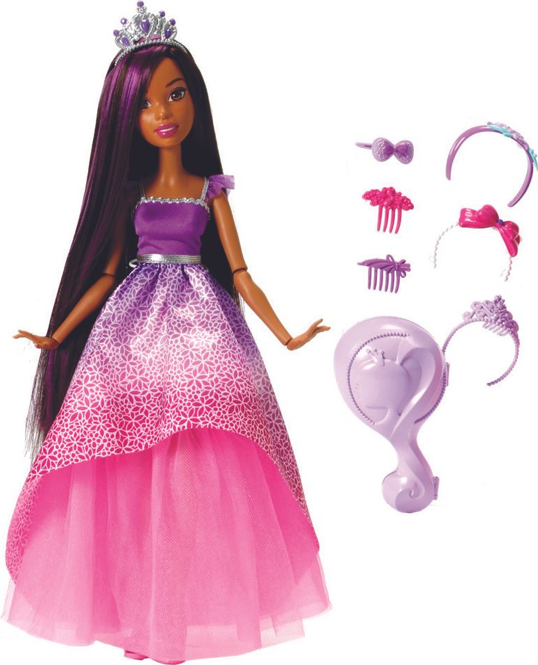 Barbie vysoká princezna s dlouhými vlasy brunetka - obrázek 1