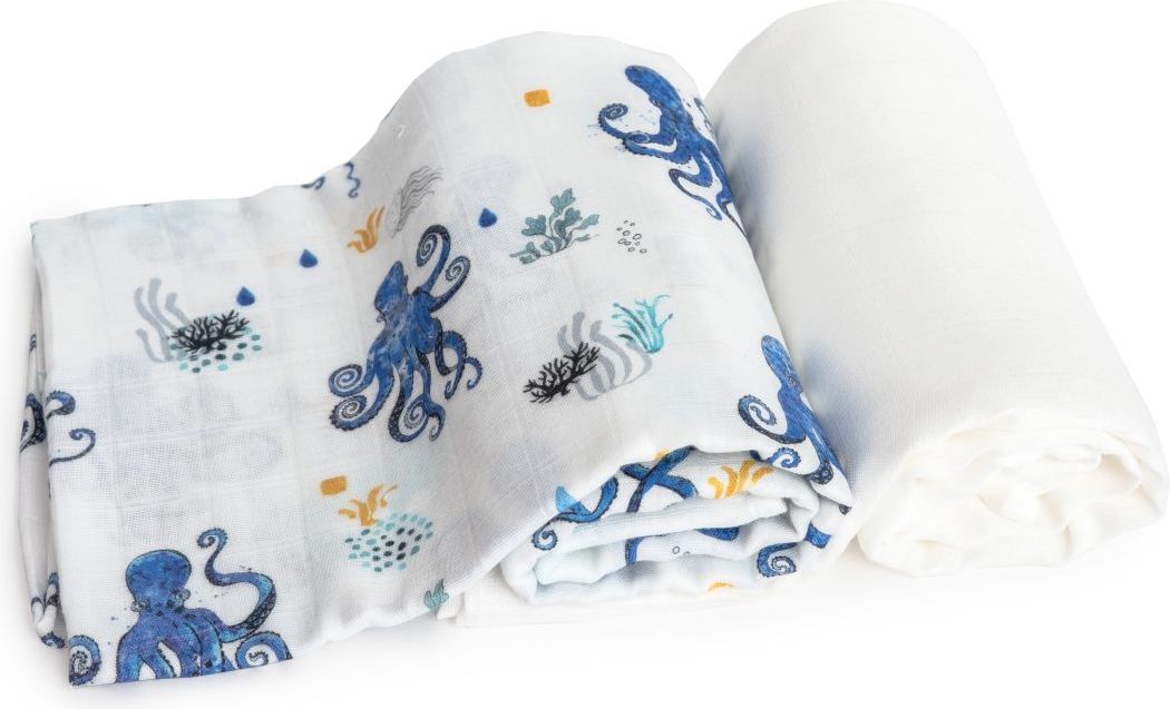 POOFI Bambusové swaddle OCEAN - obrázek 1