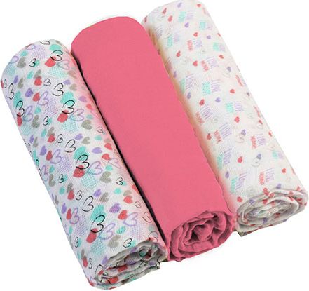 Pleny mušelínové Baby Ono Super soft růžová 3 ks v dárkovém balení - obrázek 1