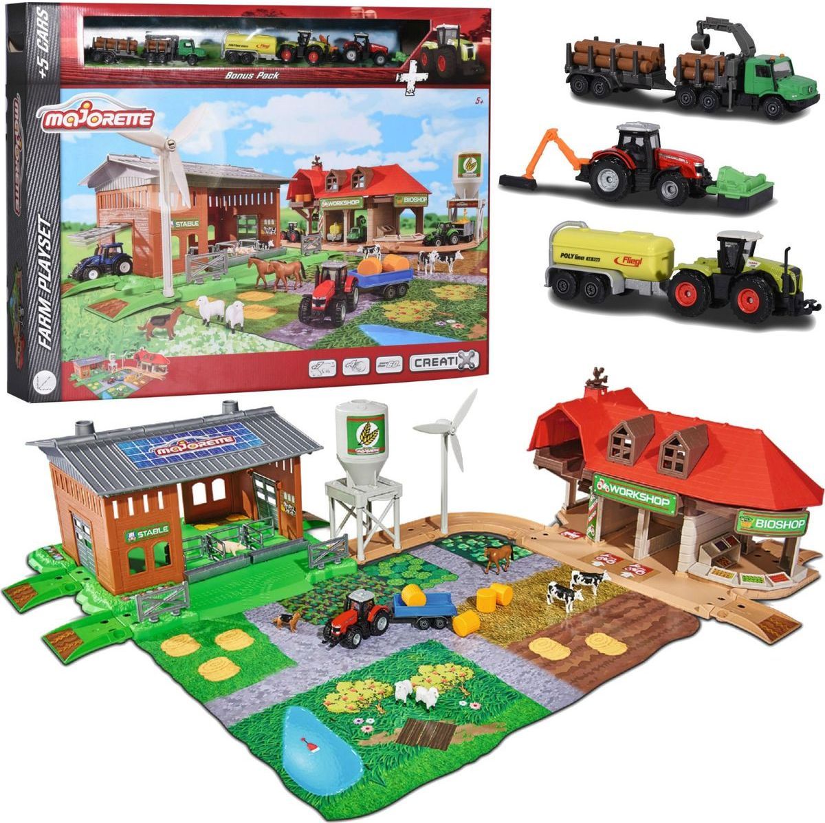 Majorette Creatix Velká farma s 5 vozidly - obrázek 1