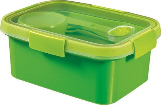 Box na jídlo  "Smart to go", zelená, s příborem, 1,2l, CURVER - obrázek 1