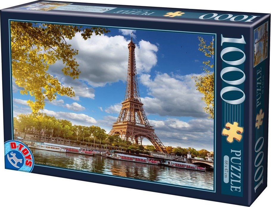 D-TOYS Puzzle Eiffelova věž, Paříž 1000 dílků - obrázek 1