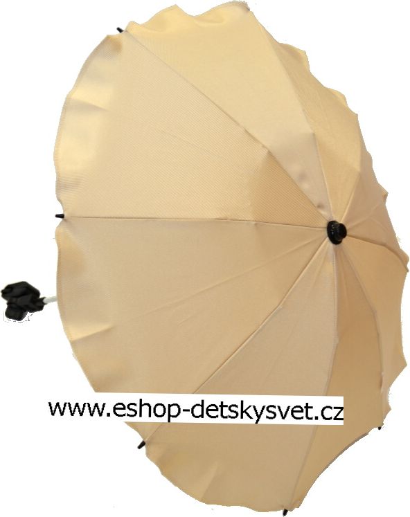 Slunečník na kočárek s UV clonou žlutý - obrázek 2