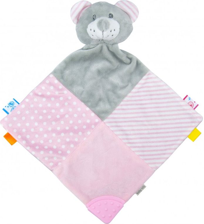 Plyšový mazlík Baby mix růžový medvídek - obrázek 1