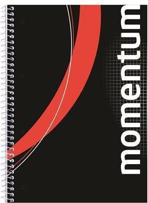 Blok na psaní "Momentum", čtverečkovaný, drátěná kroužková vazba, A4, 90 listů, VICTORIA - obrázek 1