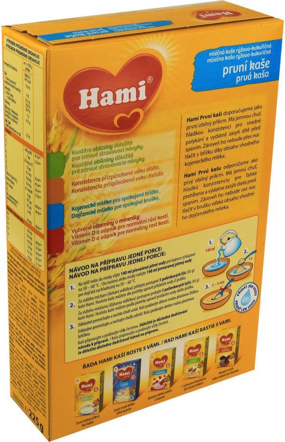 Hami kaše ml.rýžovo-kukuřičná 225g - obrázek 2