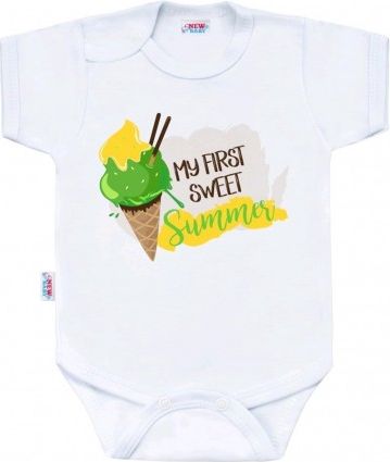 Body s potiskem New Baby MY FIRST SWEET Summer zelené, Zelená, 50 - obrázek 1