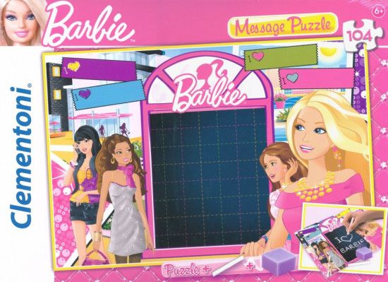 CLEMENTONI Puzzle tabulka Barbie: Zamilovaný vzkaz 104 dílků - obrázek 1