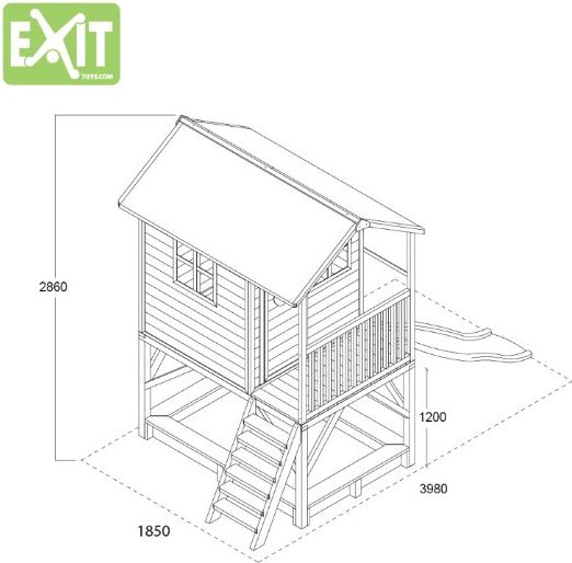Exit Zahradní cedrový domeček Loft 700 přírodní - obrázek 7