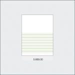 Psací papír, zeleně linkovaný 8,5x11" - obrázek 1
