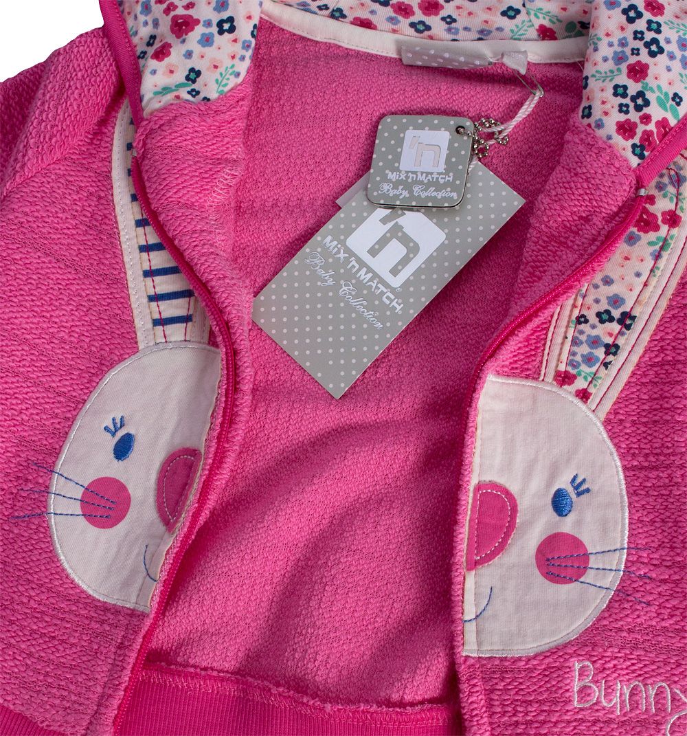 Dívčí mikina Mix´nMATCH BUNNY růžová Velikost: 92 - obrázek 2