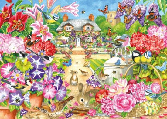 FALCON , JUMBO Puzzle Letní zahrada 1000 dílků - obrázek 1