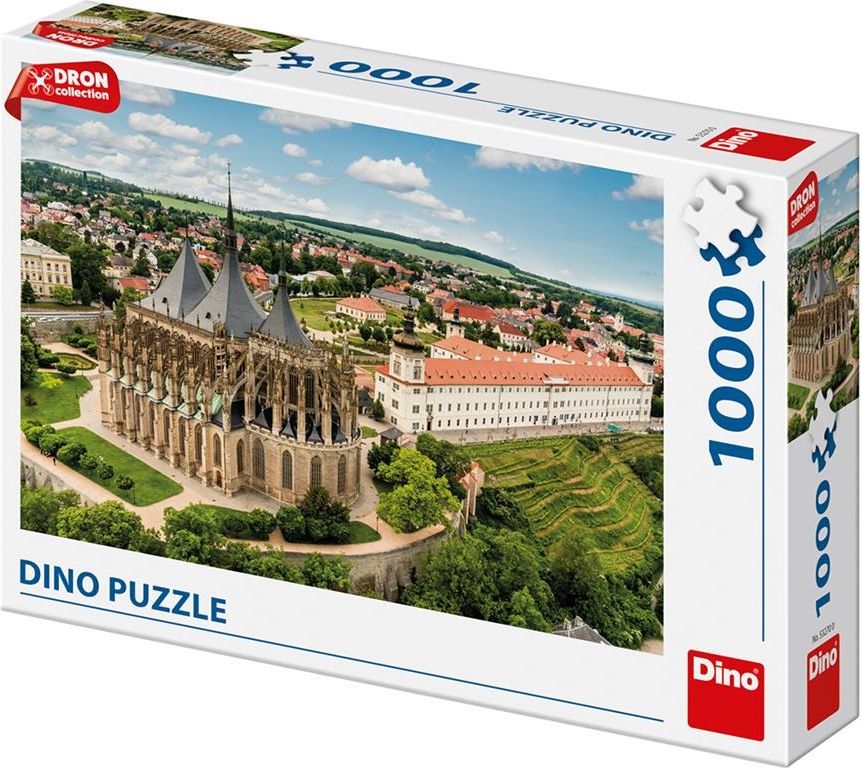DINO Puzzle 1000 dílků Kutná Hora dron collection - obrázek 1