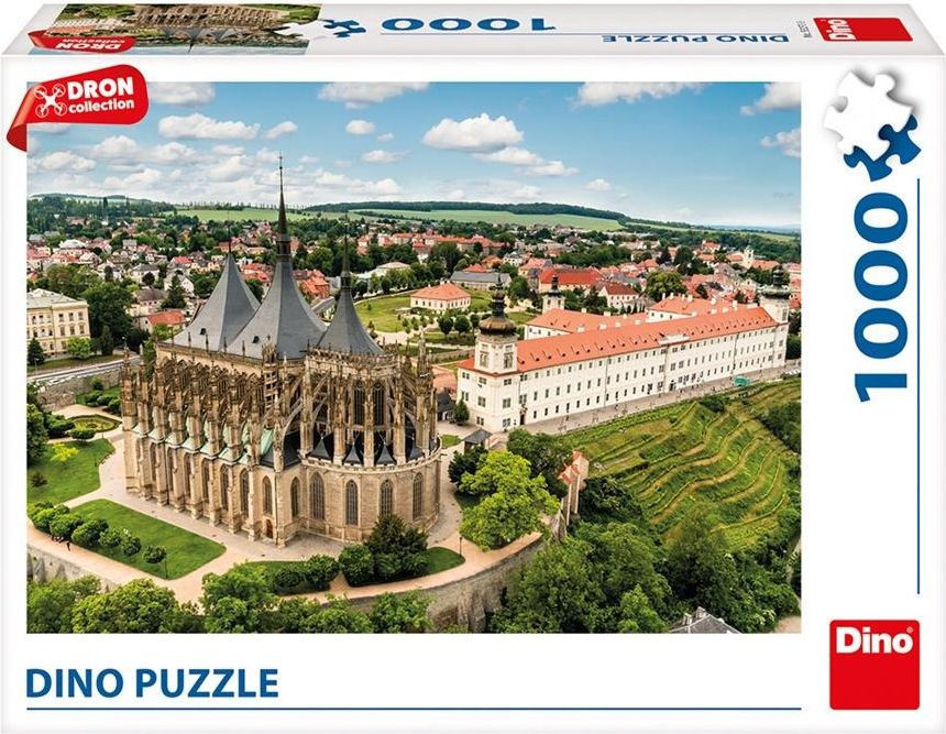 DINO Puzzle 1000 dílků Kutná Hora dron collection - obrázek 3
