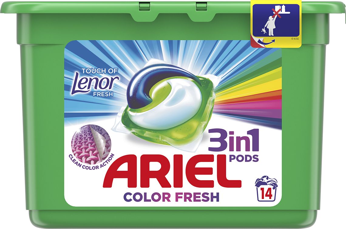 ARIEL Touch of Lenor All in 1 (14ks) - gelové kapsle - obrázek 1