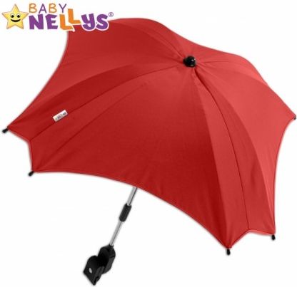Slunečník, deštník do kočárku Baby Nellys ® - červený - obrázek 1