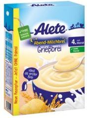 Alete Večerní mléčná rýžovo-kukuřičná kaše 4m+ 400 g - obrázek 1