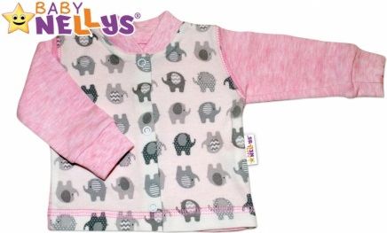 Košilka SLONÍK Baby Nellys ® - růžový melírek - obrázek 1