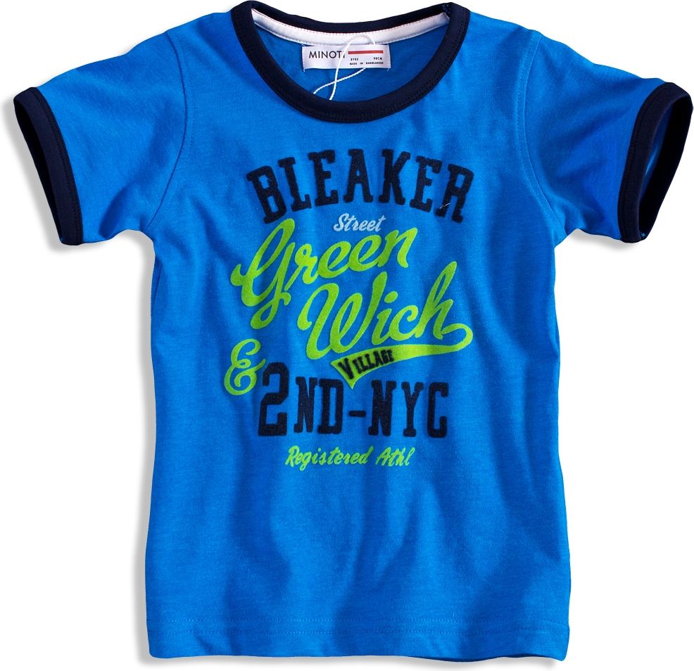 Dětské tričko s krátkým rukávem  MINOTI GREEN modré Velikost: 86 - obrázek 1