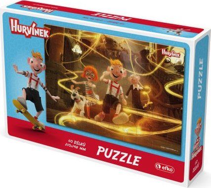 EFKO Puzzle Hurvínek a kouzelné muzeum: Útěk 60 dílků - obrázek 1