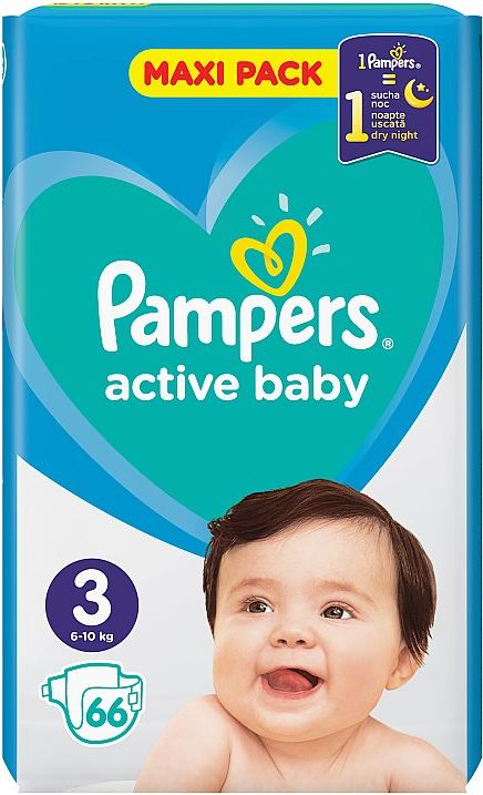 Pampers Active Baby Maxi Pack S3  68 ks - obrázek 1