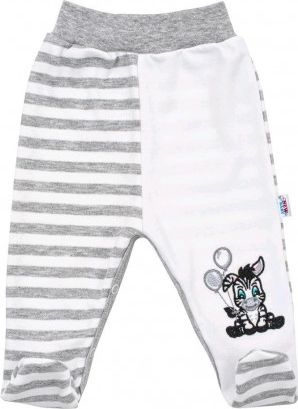 Kojenecké bavlněné polodupačky New Baby Zebra exclusive, Bílá, 80 (9-12m) - obrázek 1