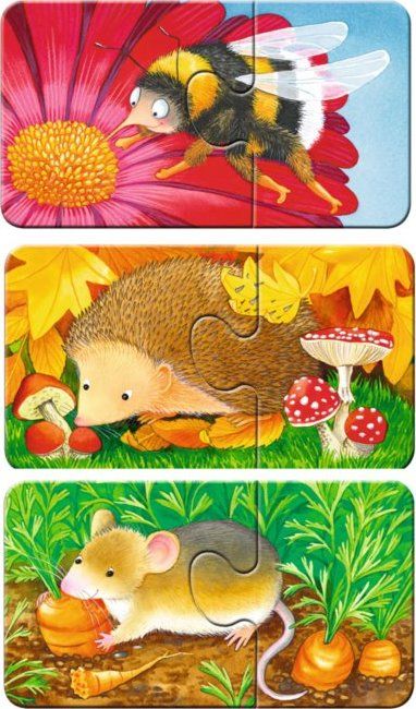 RAVENSBURGER Moje první puzzle Zvířátka na zahrádce 9x2 dílky - obrázek 3