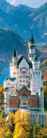 HEYE Vertikální puzzle Neuschwanstein 1000 dílků - obrázek 1