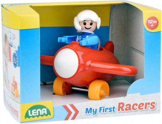 Lena My First Racers letadlo + figurka plast 10 cm - obrázek 1
