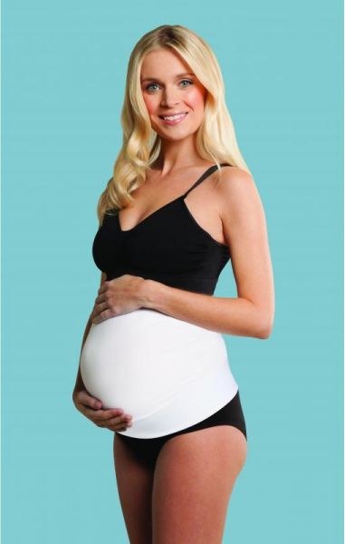 Carriwell Těhotenský podpůrný pás přes bříško - nastavitelný - bílý S/M - obrázek 1