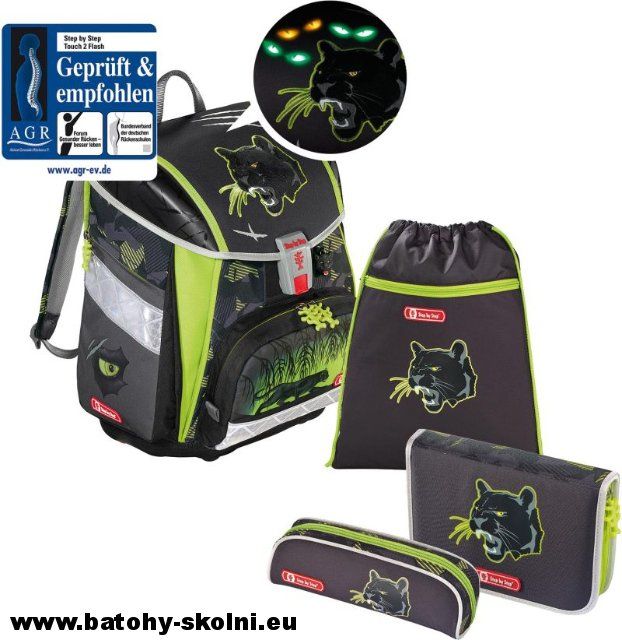 Školní aktovka Hama 4 dílný set Step by Step Černý panter - Doprava Zdarma - obrázek 2