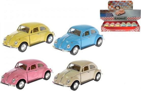 Auto Kinsmart VW Classical Beetle 1967 1:32 kov 13cm zpětný chod asst 4 barvy - obrázek 1