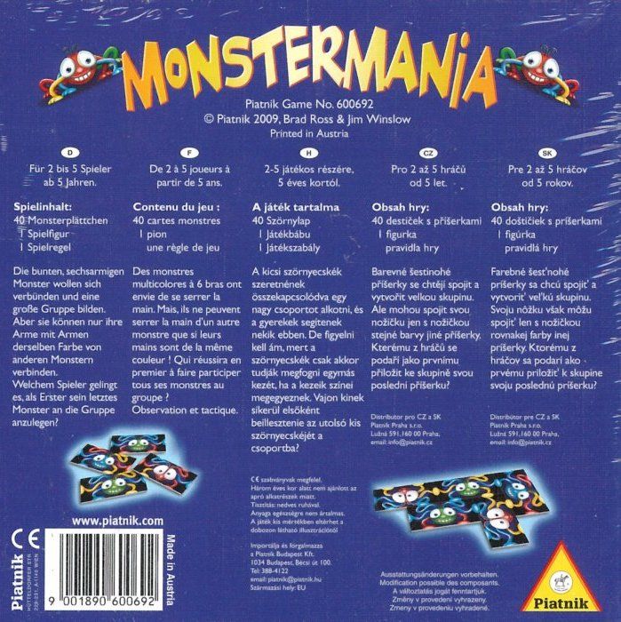 Dětská hra Monstermania, PIATNIK - obrázek 3