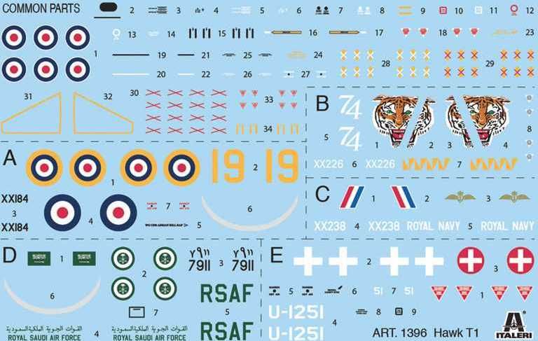 ITALERI Model Kit letadlo 1396 - HAWK T1 (1:72) - obrázek 11