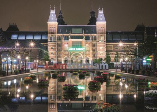 JUMBO Puzzle Noční Rijksmuseum, Amsterdam 1000 dílků - obrázek 1