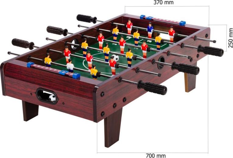Tuin 40543 Mini stolní fotbal fotbálek s nožičkami 70 x 37 x 25 cm tmavý - obrázek 3