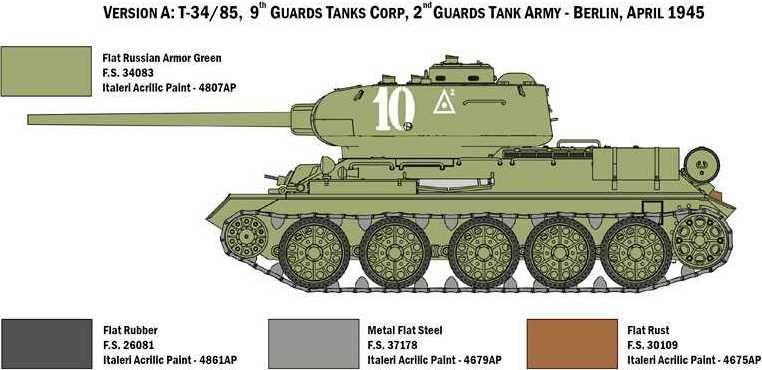 ITALERI Model Kit tank 6545 - T34/85 Zavod 183 Mod. 1944 (1:35) - obrázek 2