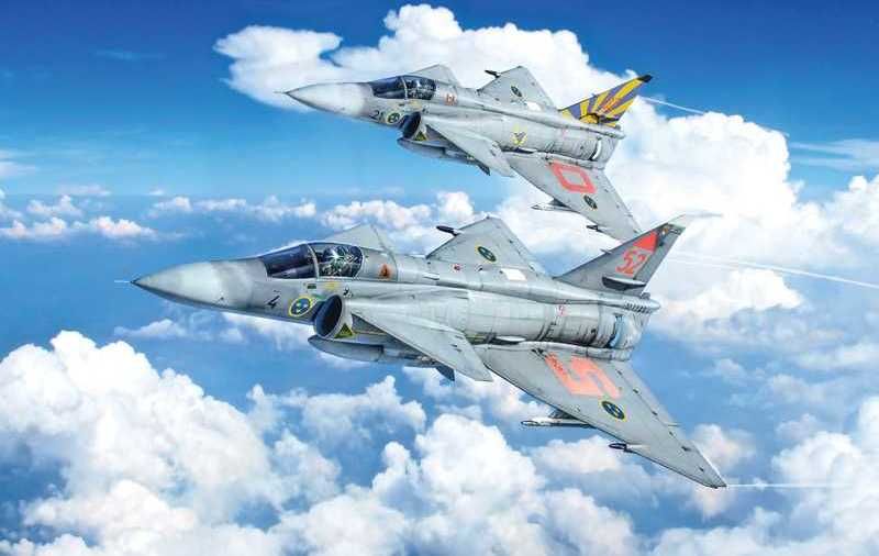 ITALERI Model Kit letadlo 2785 -SAAB JA 37/AJ 37 VIGGEN (1:48) - obrázek 6