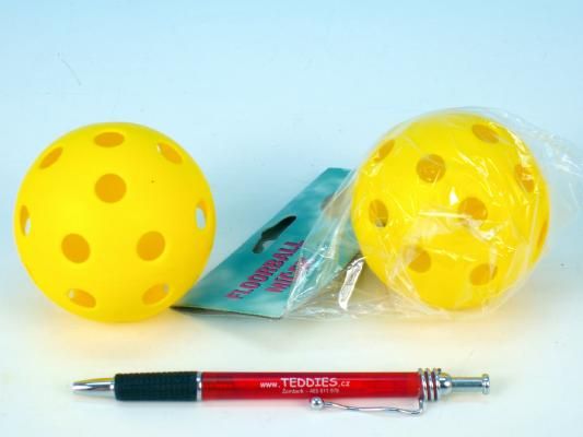 Floorball míč plast průměr 7,5cm asst 2 barvy - obrázek 2