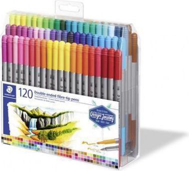 Sada fixů "Design Journey", 120 různých barev, oboustranné, 0,8/3,0 mm, STAEDTLER, set 120 ks - obrázek 1