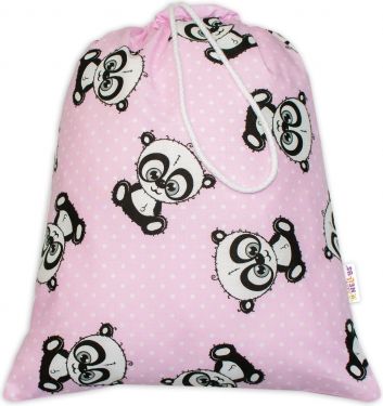 Baby Nellys Pytlík na přezůvky Baby Panda - růžový - obrázek 1