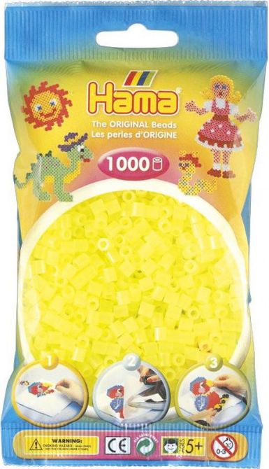 Hama Midi - neonové žluté korálky - 1000 Ks - obrázek 1