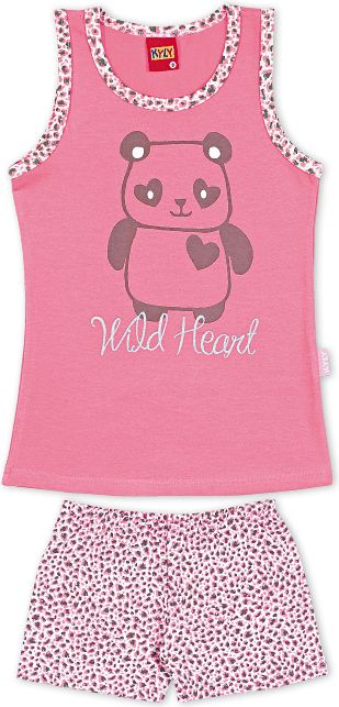 Dívčí letní pyžamo Kyly WILD HEART růžové Velikost: 128 - obrázek 1